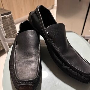 Gucci Black Leather Loafers men 10 1/2 good condition